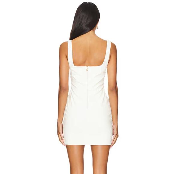 Nookie | NWT Off Duty Mini Dress in Cream Vegan Leather S - Picture 2 of 14